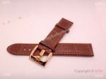 Montblanc Brown Leather Strap with Rose Gold Tang Clasp 21mm